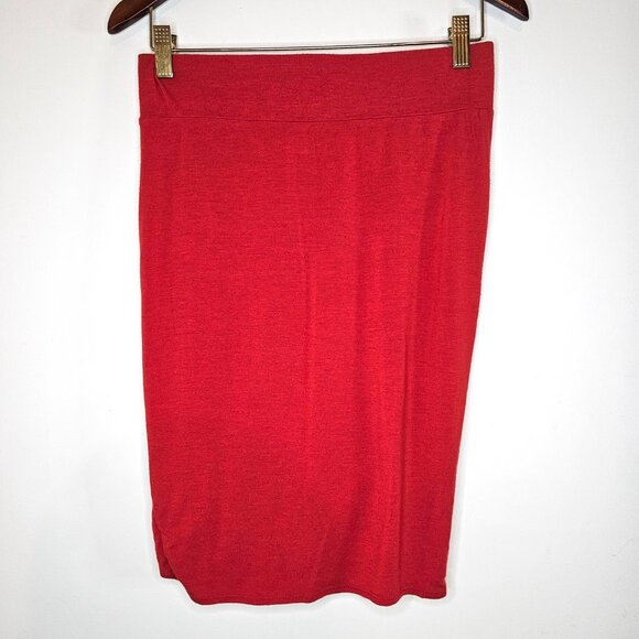 Helmut Lang Modal Wool Asymmetric Twist Stretchy Jersey Mini Tube Skirt M Red - Picture 3 of 8